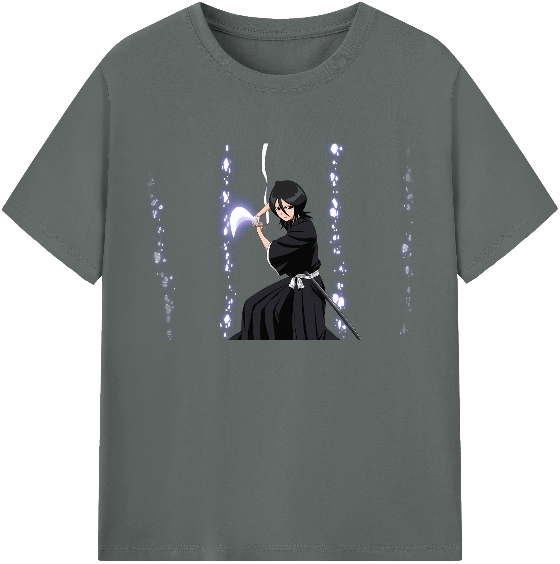 （画像用） ブリーチ 朽木ルキア BLEACH Kuchiki Rukia 綿100％ メンズ半袖Tシャツ｜肌触りやわらか＆通気性